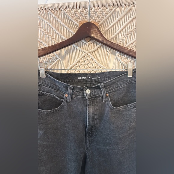Old Navy Charcoal/Black Barrel Jeans - Picture 7 of 11